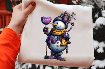 Whimsical Christmas Snowman Clipart Bundle