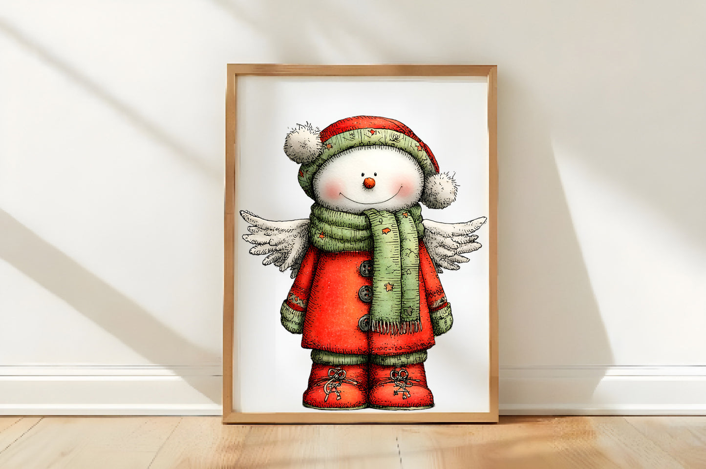 Whimsical Christmas Snowman Clipart PNG