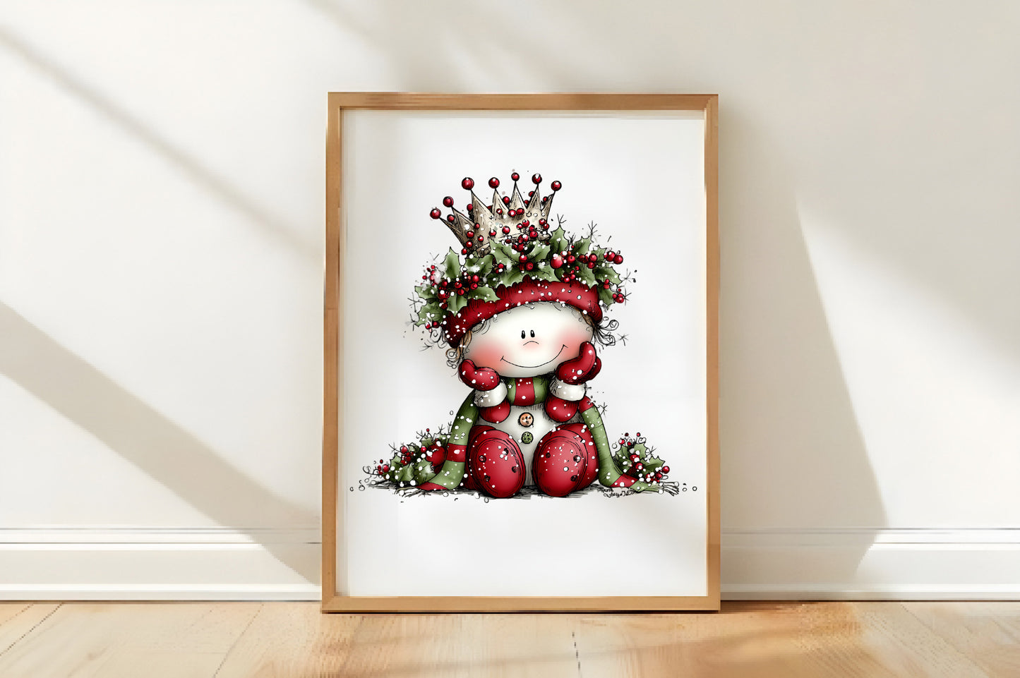 Whimsical Christmas Cute Snowman Clipart PNG Bundle | Adorable Watercolor Holiday Snowman | Festive Winter Snowman PNG