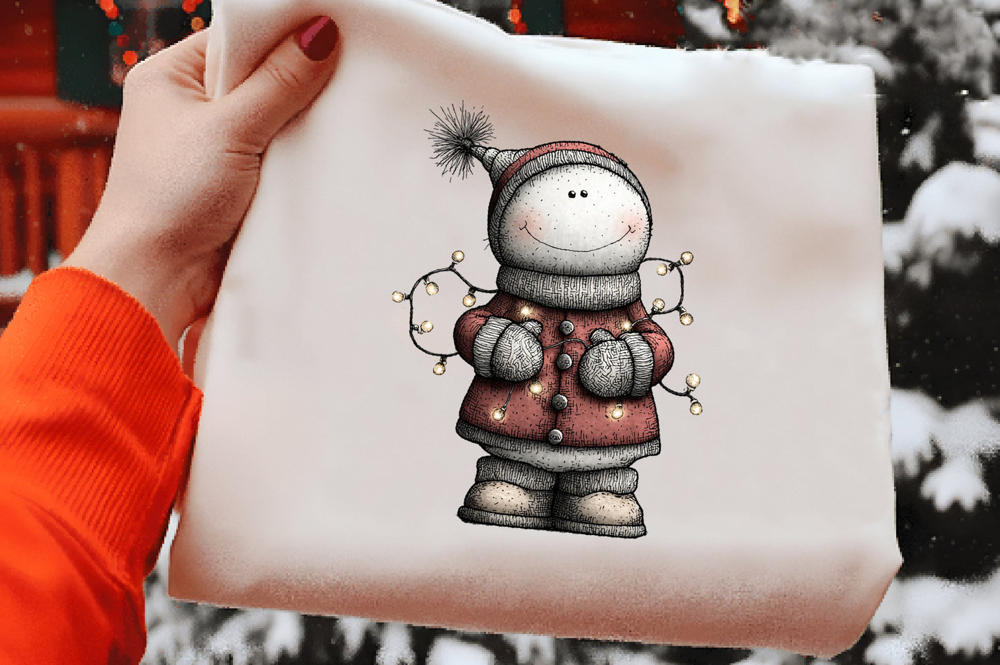 Whimsical Christmas Snowman PNG | Cute Snowman Clipart | 4 PNG