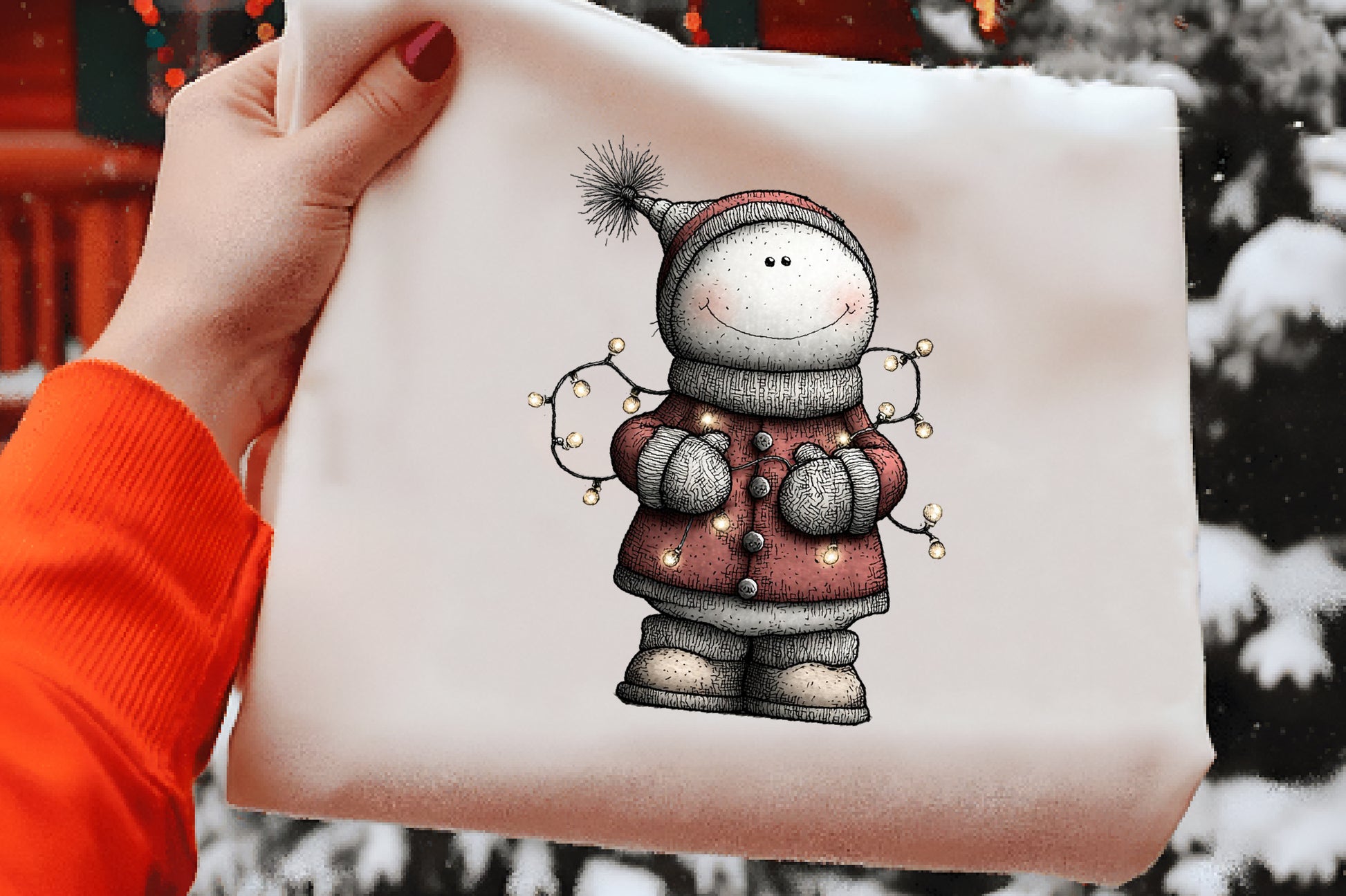 Whimsical Christmas Snowman PNG | Cute Snowman Clipart | 4 PNG