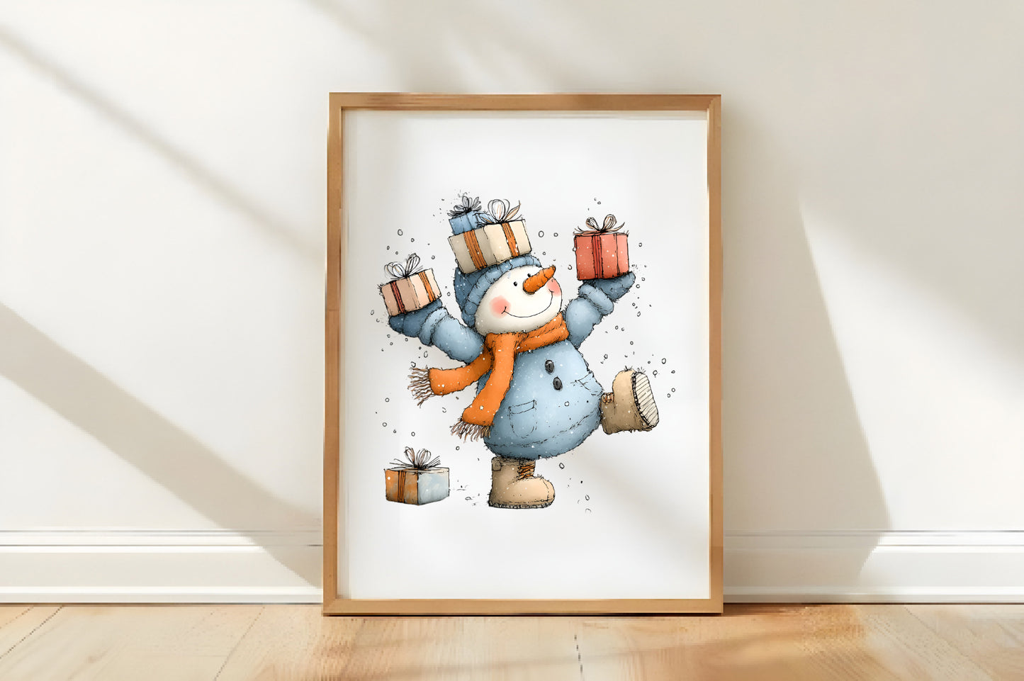 Whimsical Christmas Snowman Clipart PNG Bundle | Cute Watercolor Holiday Snowman Clipart | Festive Winter Snowman PNG