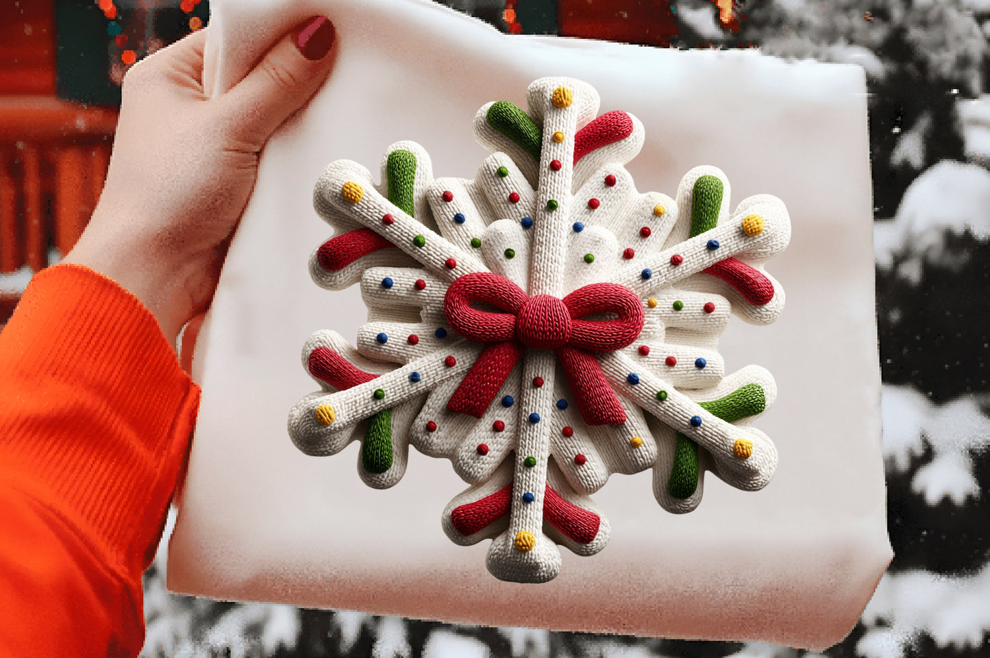 Whimsical Christmas Snowflake Clipart PNG