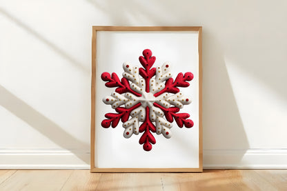 Whimsical Christmas Snowflake Clipart PNG