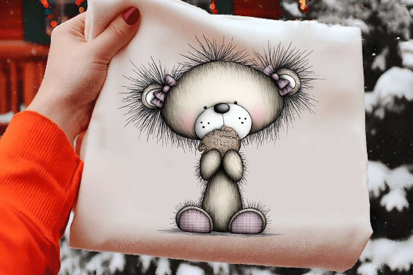 Whimsical Christmas Teddy Bear Clipart Bundle