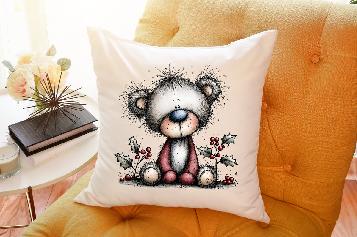 Whimsical Christmas Teddy Bear Clipart Cute Holiday Bear PNG Bundle