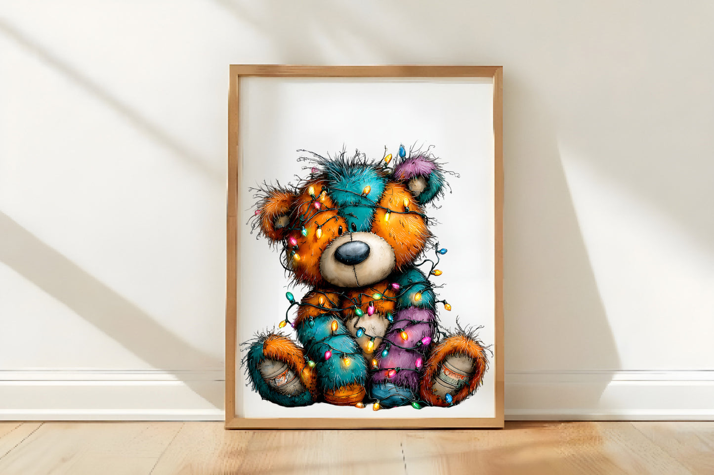 Whimsical Christmas Teddy Bear Clipart PNG