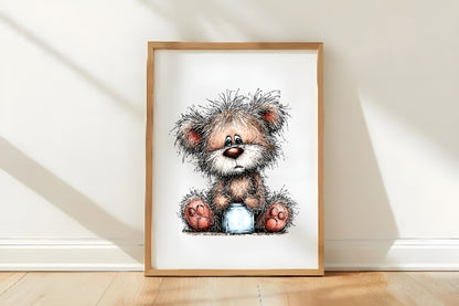 Whimsical Christmas Teddy Bear Clipart PNG