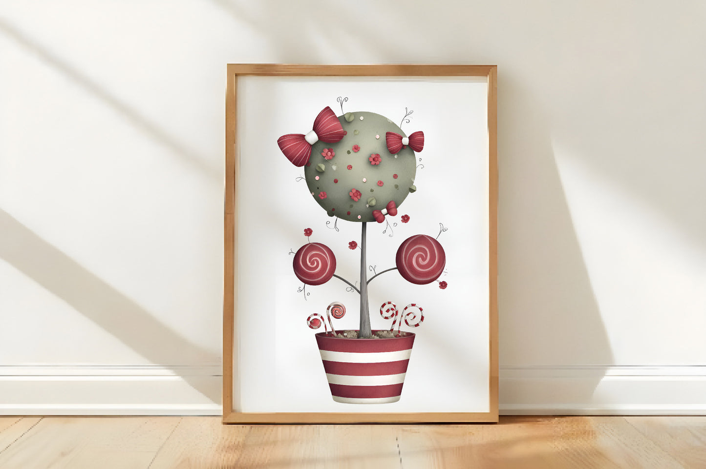 Whimsical Christmas Topiary Trees Clipart PNG Bundle | Cute Watercolor Holiday Topiary Trees | Festive Garden Tree PNG