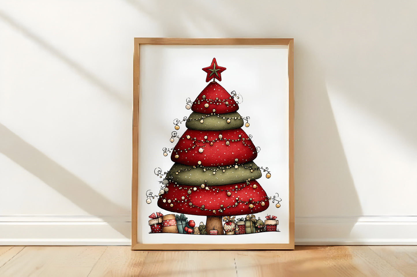Whimsical Christmas Tree Clipart PNG Bundle | Cute Watercolor Holiday Christmas Trees