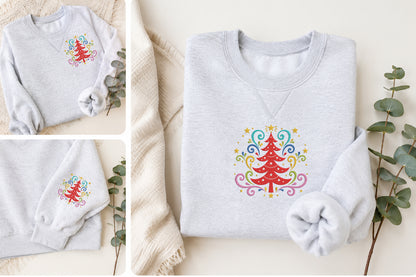 Whimsical Christmas Tree Embroidery Design