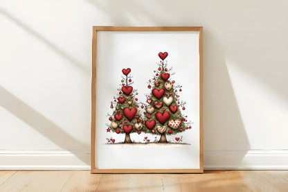 Whimsical Christmas Trees Clipart PNG Bundle | Cute Watercolor Holiday Christmas Trees | Festive Winter Tree PNG