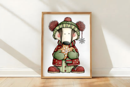Christmas Woodland Animals Clipart PNG