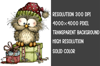 Whimsical Christmas Woodland Animals Clipart PNG