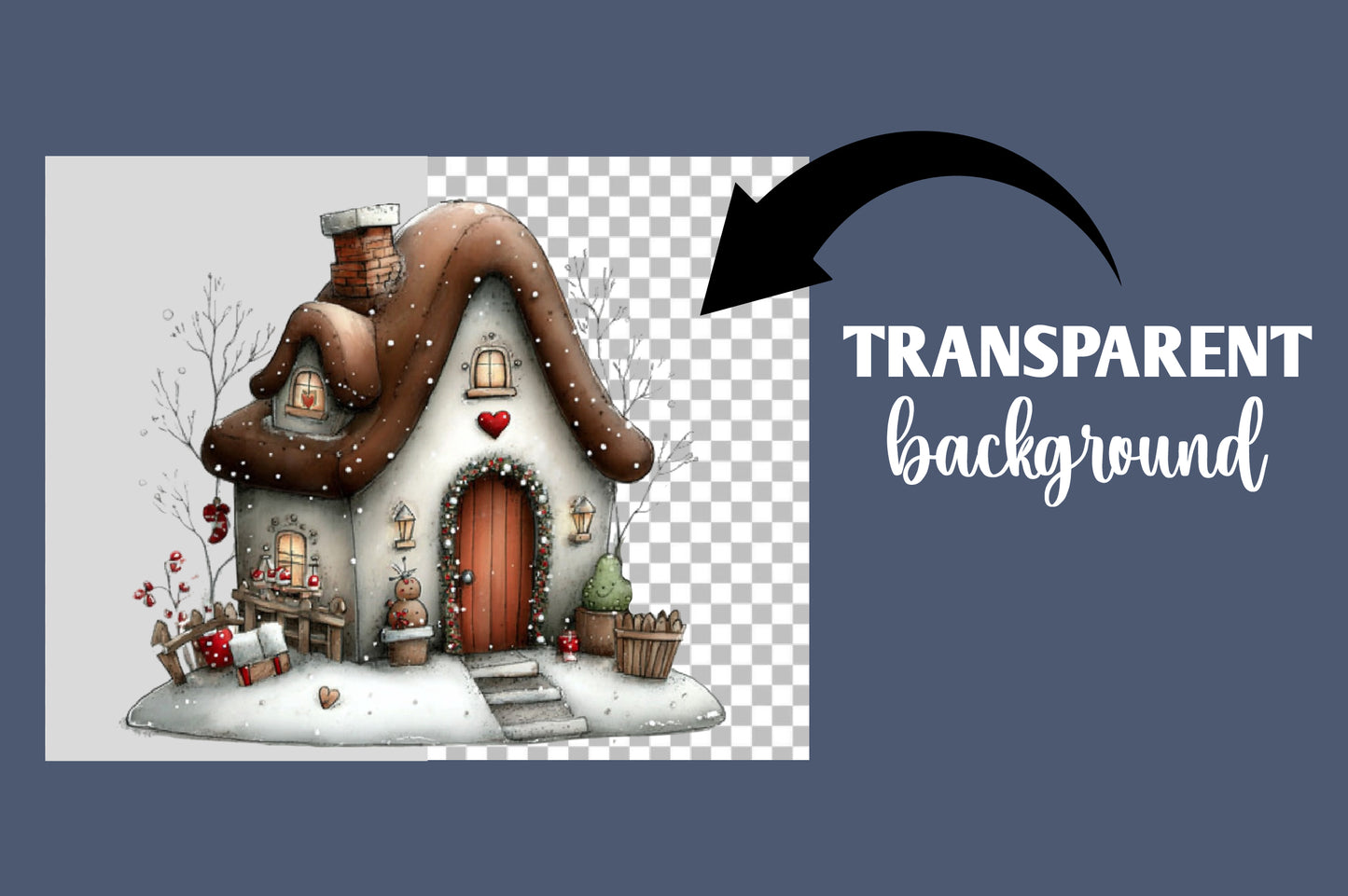 Whimsical Gingerbread House PNG | Christmas Village Clipart | 19 Transparent PNG