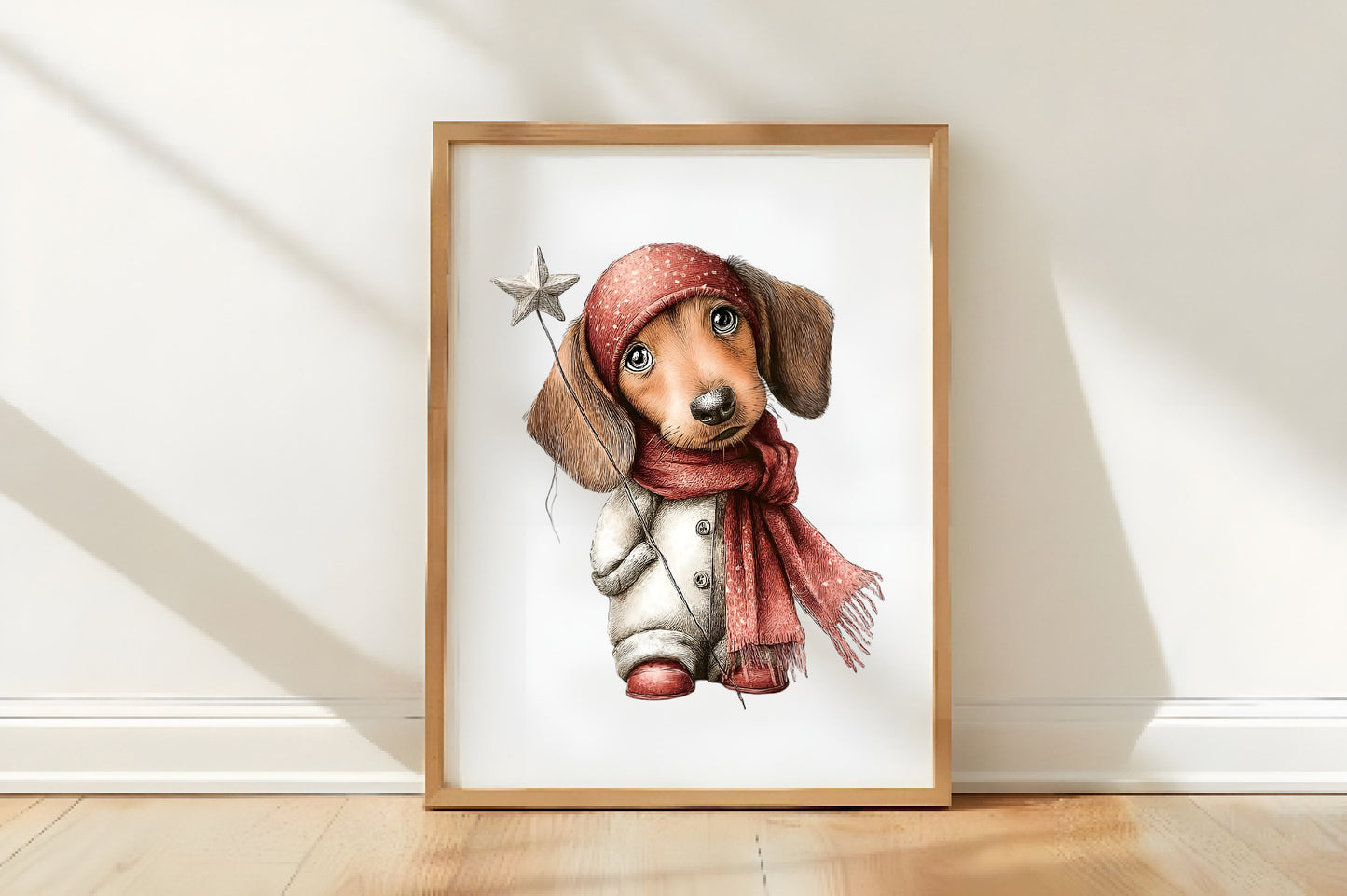 Whimsical Christmas Dog Clipart PNG