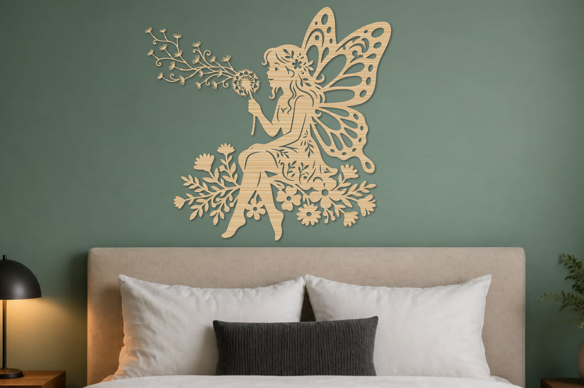 Whimsical Butterfly Fairy Laser Cut Design