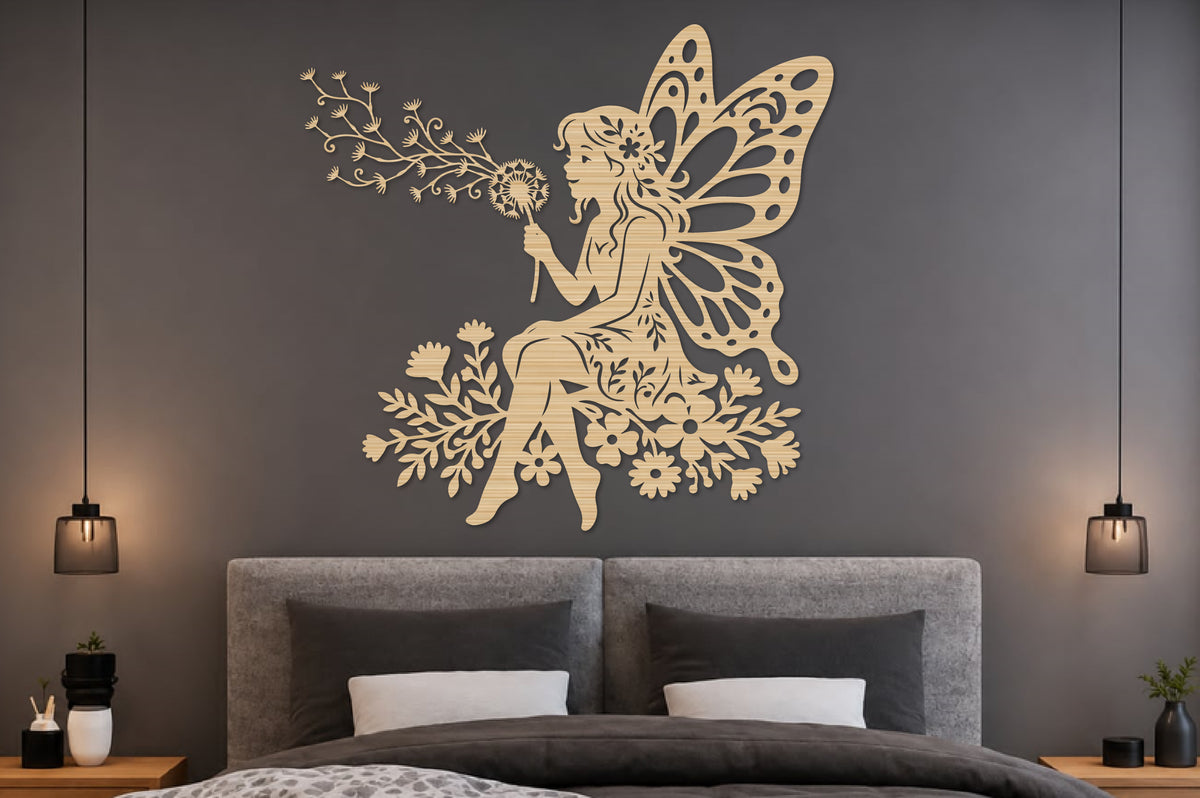 Whimsical Butterfly Fairy Laser Cut Design