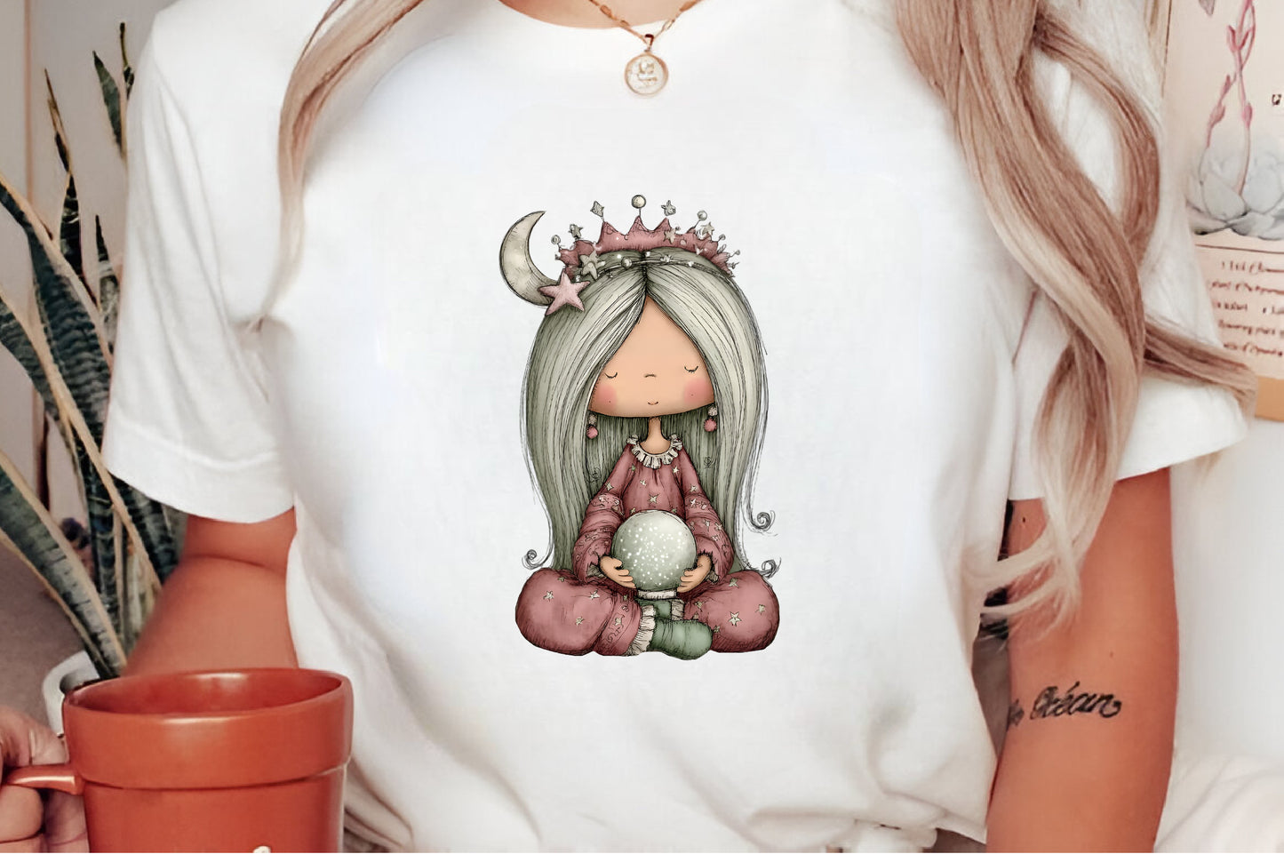 Whimsical Fantasy Christmas Girl Clipart PNG