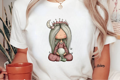 Whimsical Fantasy Christmas Girl Clipart PNG