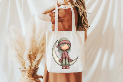 Whimsical Fantasy Christmas Girl Clipart PNG