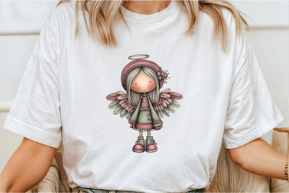 Whimsical Fantasy Christmas Girl Clipart PNG