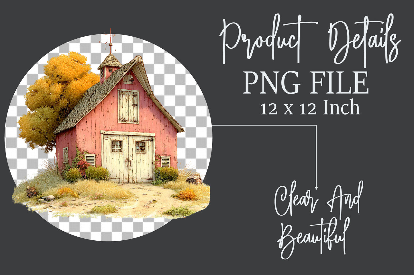 Whimsical Cute Farm PNG Funny Pig Mouse Cat Farmer Clipart Bundle