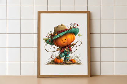 Whimsical Funny Pumpkin PNG  Cute Autumn Halloween Pumpkin Clipart