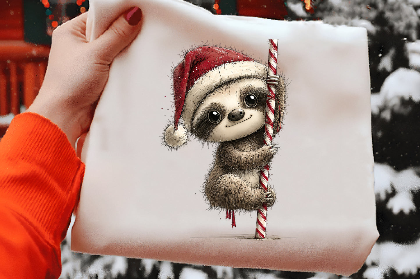 Whimsical Grumpy Christmas Animals Clipart PNG
