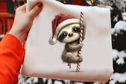 Whimsical Grumpy Christmas Animals Clipart PNG