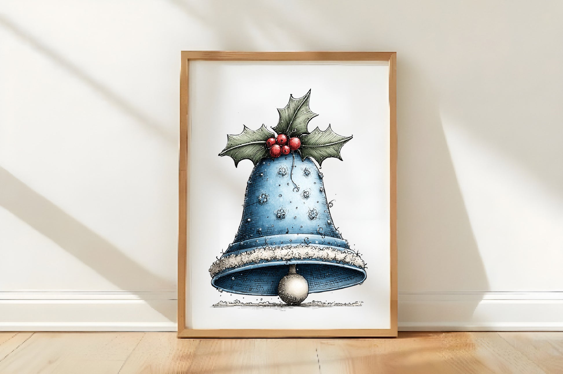 Icy Blue Christmas Clipart PNG | Blue Christmas Penguin & Star | 4 PNG