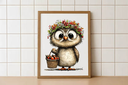 Pink Autumn Fall Clipart PNG Bundle | Cute Woodland Animals, Floral Harvest & Whimsical Fall Graphics