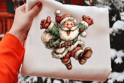 Whimsical Santa Christmas Clipart PNG