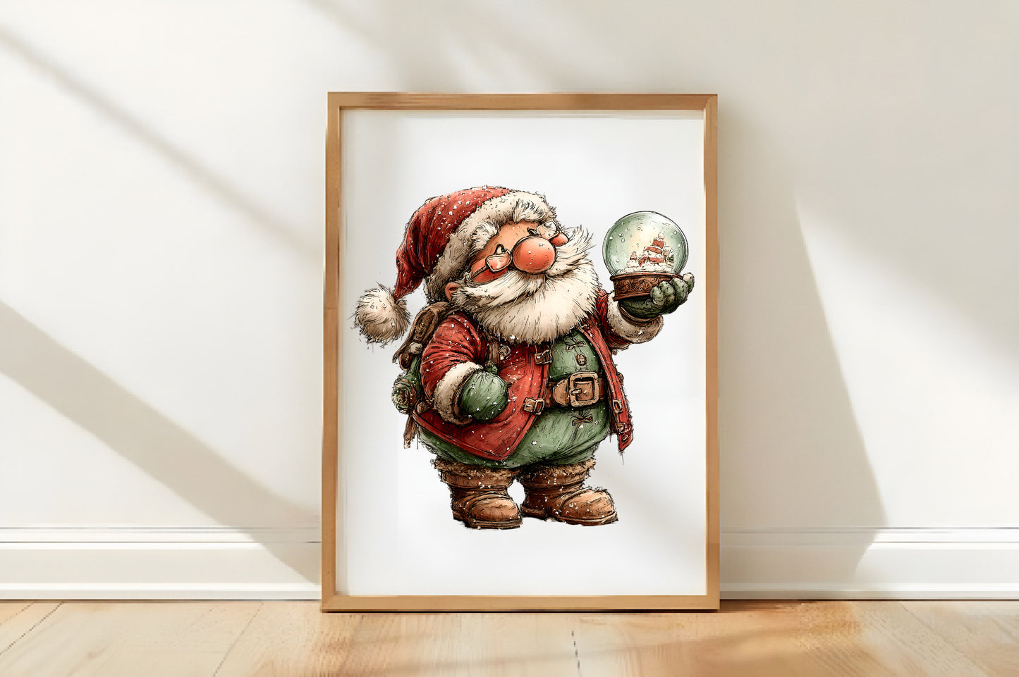 Whimsical Santa Christmas Clipart PNG