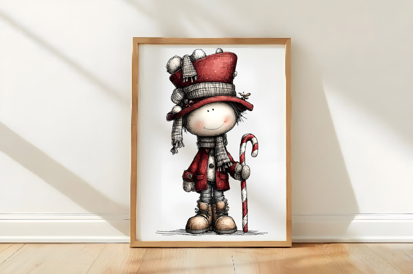 Whimsical Snowman Christmas Clipart PNG Bundle | Cute Watercolor Holiday Snowman Clipart