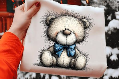 Whimsical Teddy Bear Clipart Bundle PNG
