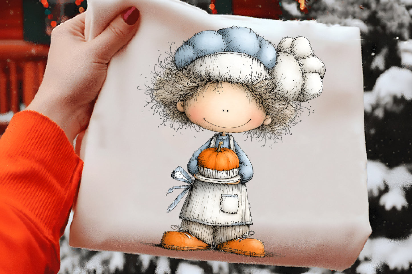 Whimsical Thanksgiving Characters Clipart PNG