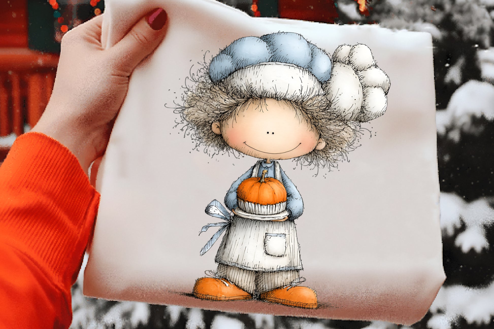 Whimsical Thanksgiving Characters Clipart PNG