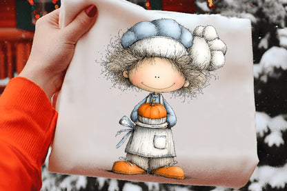 Whimsical Thanksgiving Characters Clipart PNG
