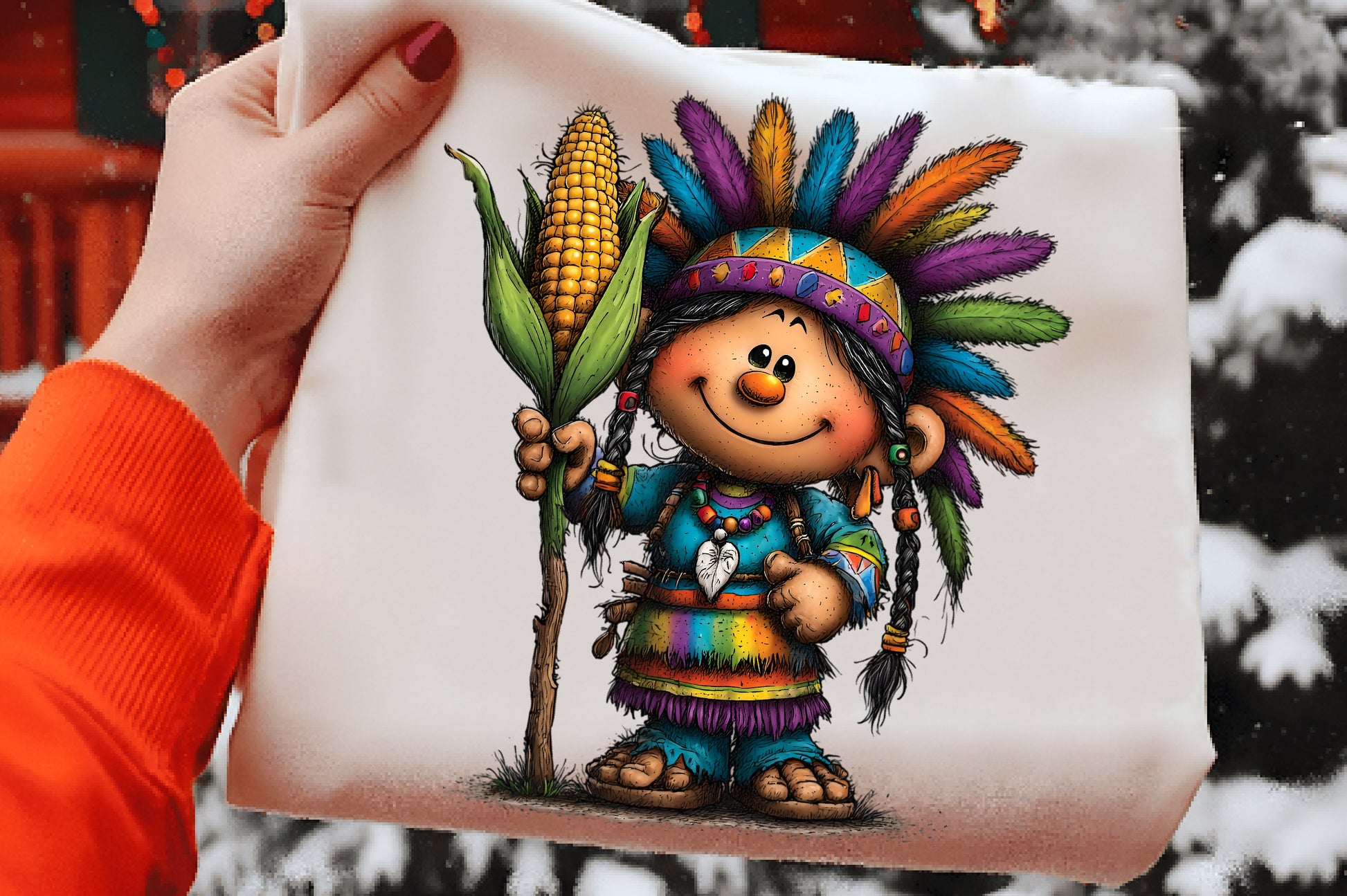 Whimsical Thanksgiving Characters Clipart PNG