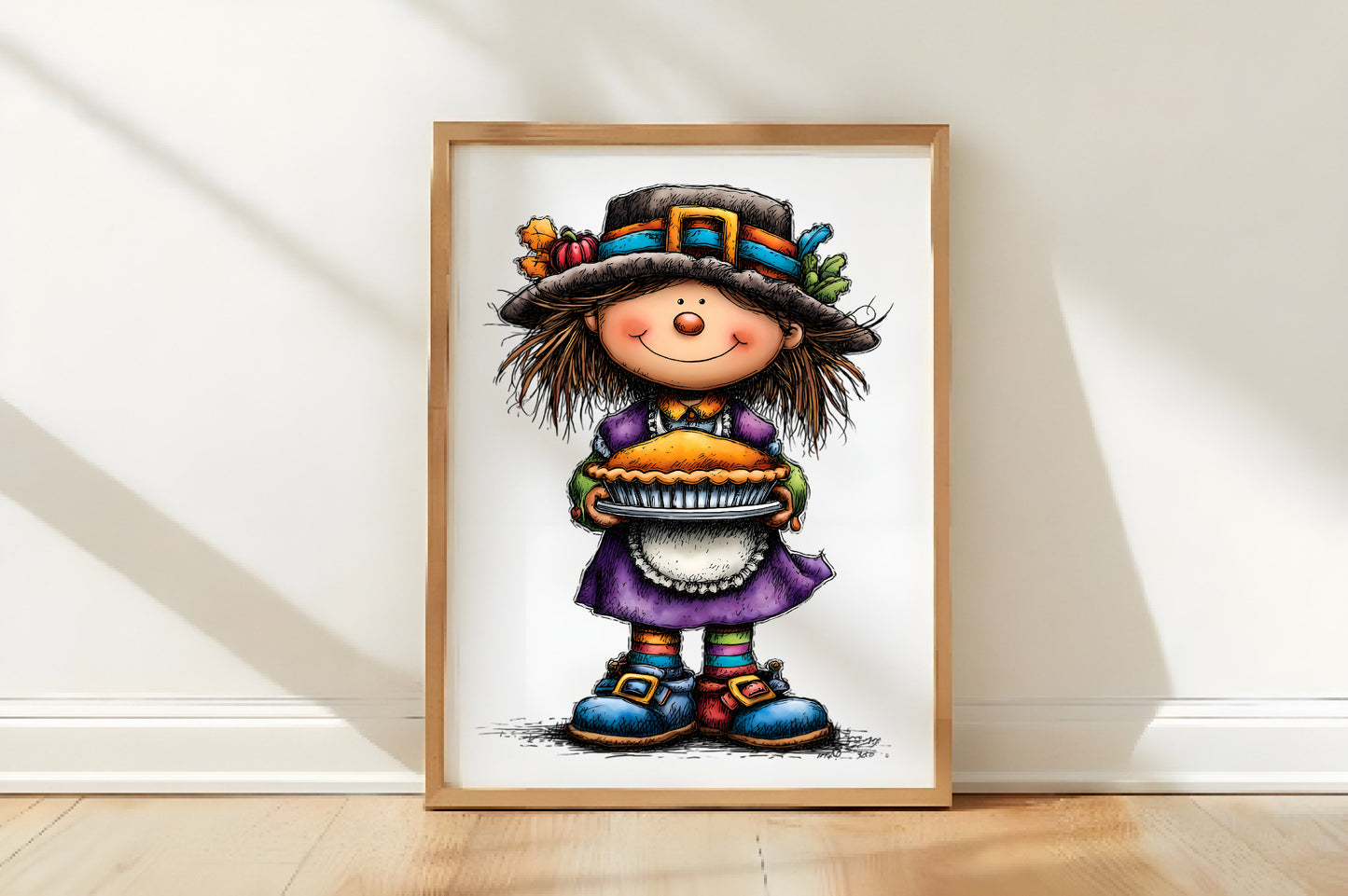 Whimsical Thanksgiving Characters Clipart PNG