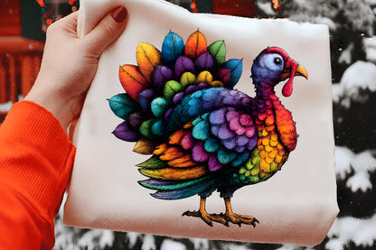 Whimsical Thanksgiving Turkey PNG | Cute Turkey Clipart | Fall Thanksgiving