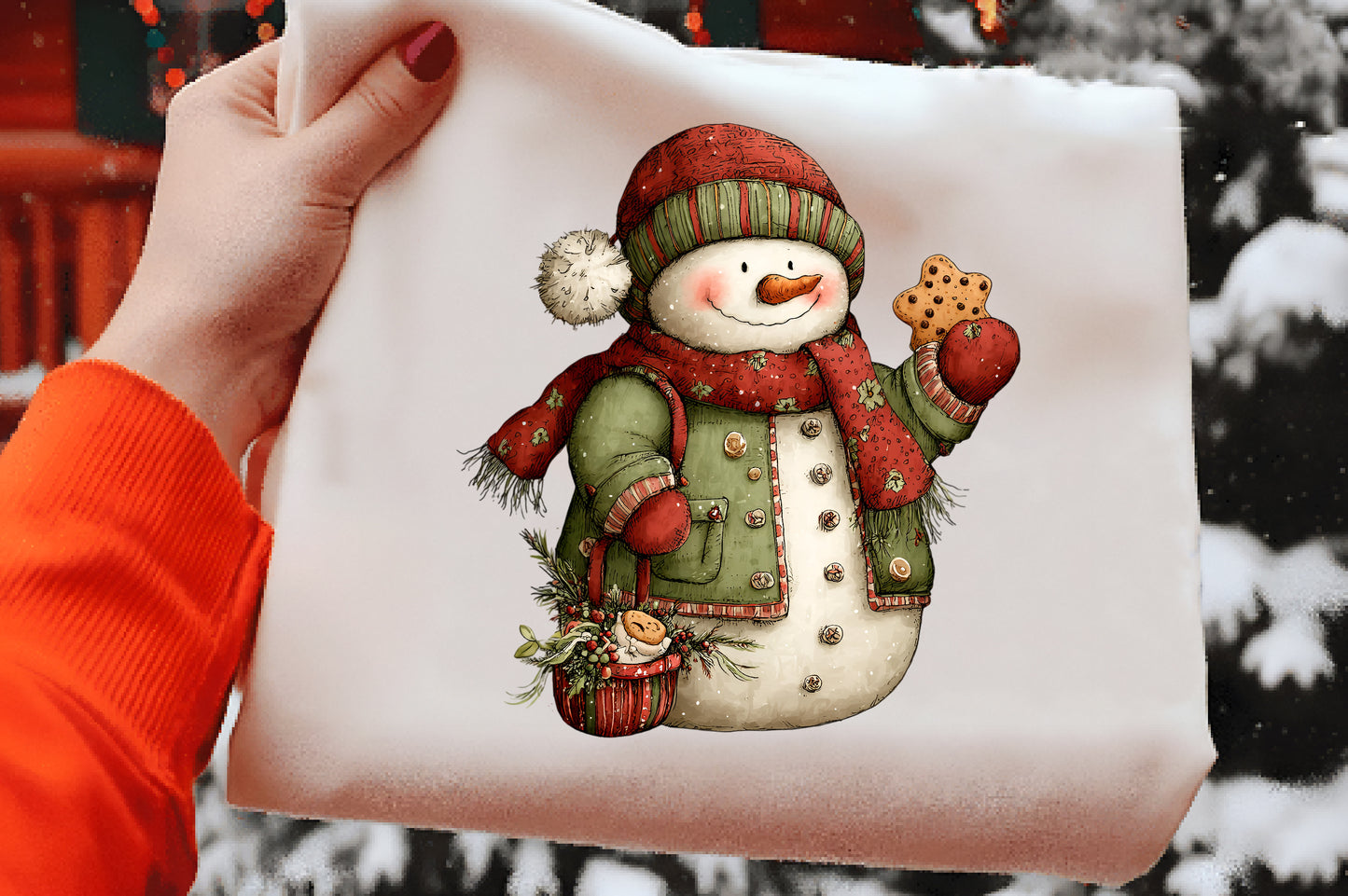 Whimsical Christmas Snowman Clipart PNG