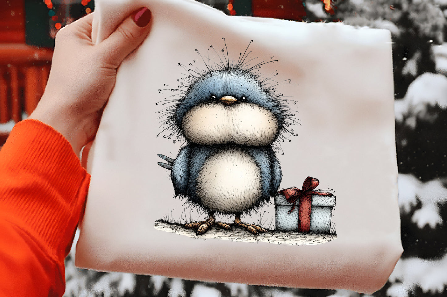 Whimsical Winter Bird Clipart PNG Bundle | Cute Watercolor Winter Birds | Snowy Holiday Bird PNG