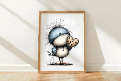 Whimsical Winter Bird Clipart PNG Bundle | Cute Watercolor Winter Birds | Snowy Holiday Bird PNG