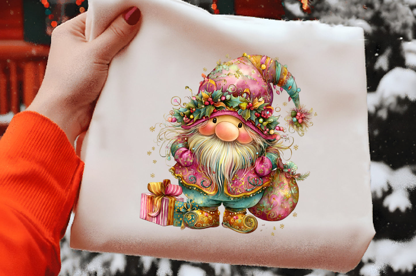 Whimsical Winter Gnome Clipart PNG