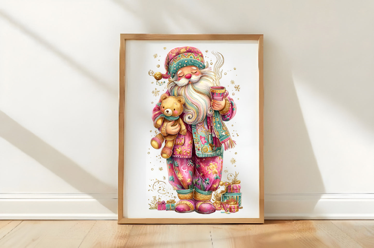 Whimsical Winter Santa Clipart PNG