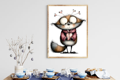 Whimsical Woodland Christmas Fox Clipart PNG Bundle | Cute Watercolor Holiday Forest Fox | Festive Woodland Fox PNG