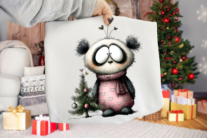 Whimsical Woodland Christmas Panda Clipart PNG Bundle | Cute Watercolor Holiday Forest Panda | Festive Winter Panda PNG