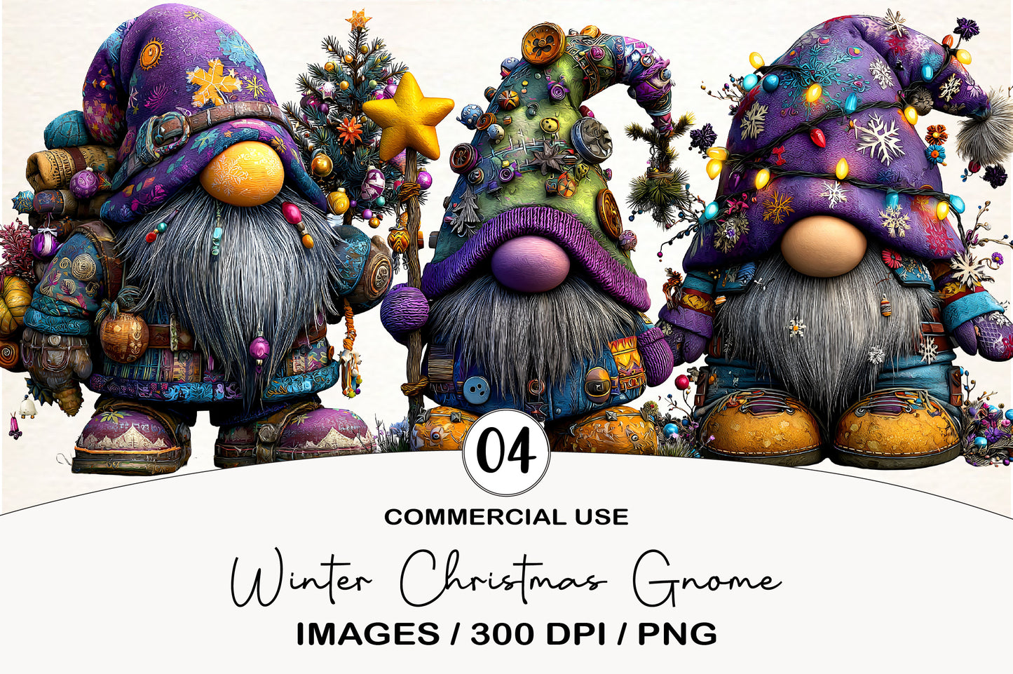 Winter Christmas Gnome Clipart PNG